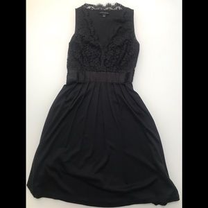 Black lace top dress